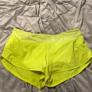 Lululemon speed up shorts, size 10, 2.5” (highlight yellow)